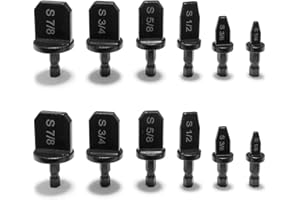 HOZZWHOO 12pcs HVAC Repairing Set Air Conditioner Copper Tube Expander Swaging Tool Manual Pipe Swage Expander Drill Bit Soft Copper Tubing Bit with 1/4'', 3/8'', 1/2'', 5/8'', 3/4'', 7/8' Bits