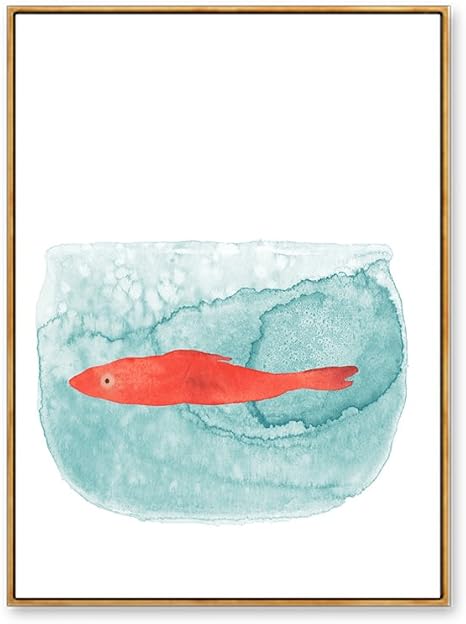 一番人気物 【絵画】月の魚 額装サイズ526mmX412mm インテリア アート 