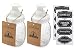 Jarmazing Products Mason Jar Foaming Soap Dispenser - White - with 16 Ounce Ball Mason Jar - Two Pack! primary