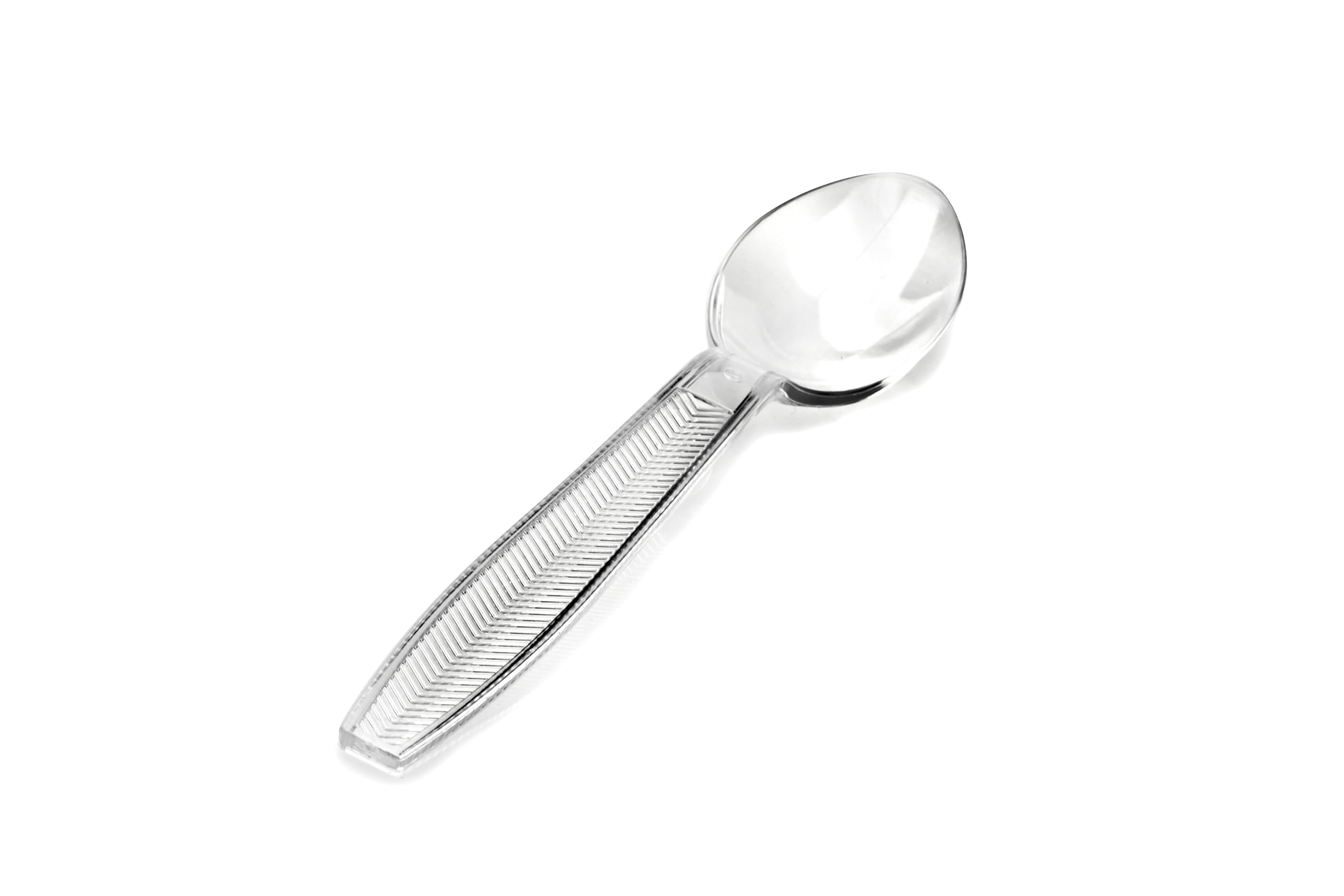 Signature Packaging Re-usable Plastic Cutlery, Heavy Duty Washable Utensils for Dessert, Camping, Picnic & Tea Parties, Non Toxic Disposable for Food & Events - Soup Spoons, Pack of 100 — image 1