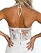 FANCYINN Women Crochet Floral Lace Sexy Halter Neck Cocktail Tank Top Vest