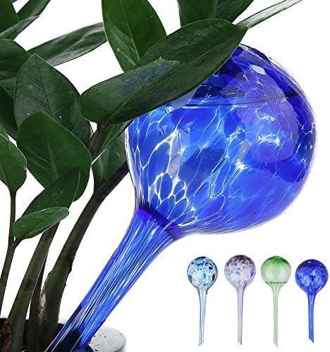 Moolon Automatic Watering Globes Pouring Bottle Green Plant Potted Automatic Ball Watering Flower Water Drip Irrigationdevice Device(Pack of 4)