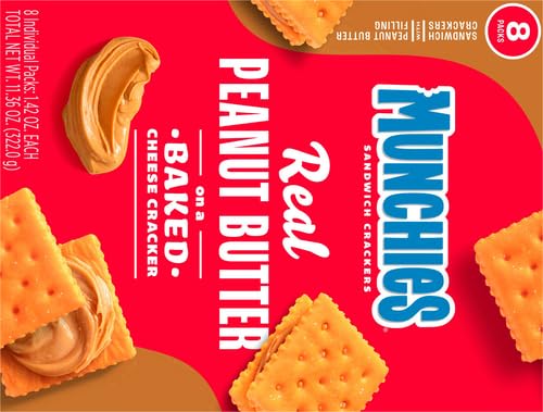 MUNCHIES CHEESE CRACKERS 1.42OZ 8 PACK
