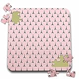 3dRose Anne Marie Baugh - Patterns - Black Eiffel