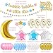 Twinkle Twinkle Little Star Party Decor Gender Reveal Birthday Party Decorations Pinkk Blue Gold Star Banner Cake Topper Balloons Moon and Star Boy or Girl He or She Baby Shower Supplies