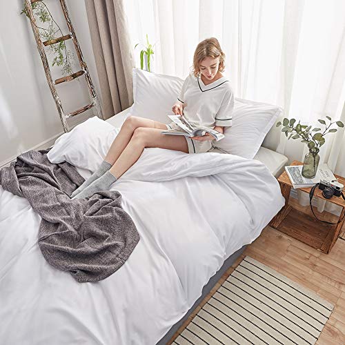 image for SORMAG Bedding Duvet Cover Queen Size 3 Piece, Ultra Soft Double Brush