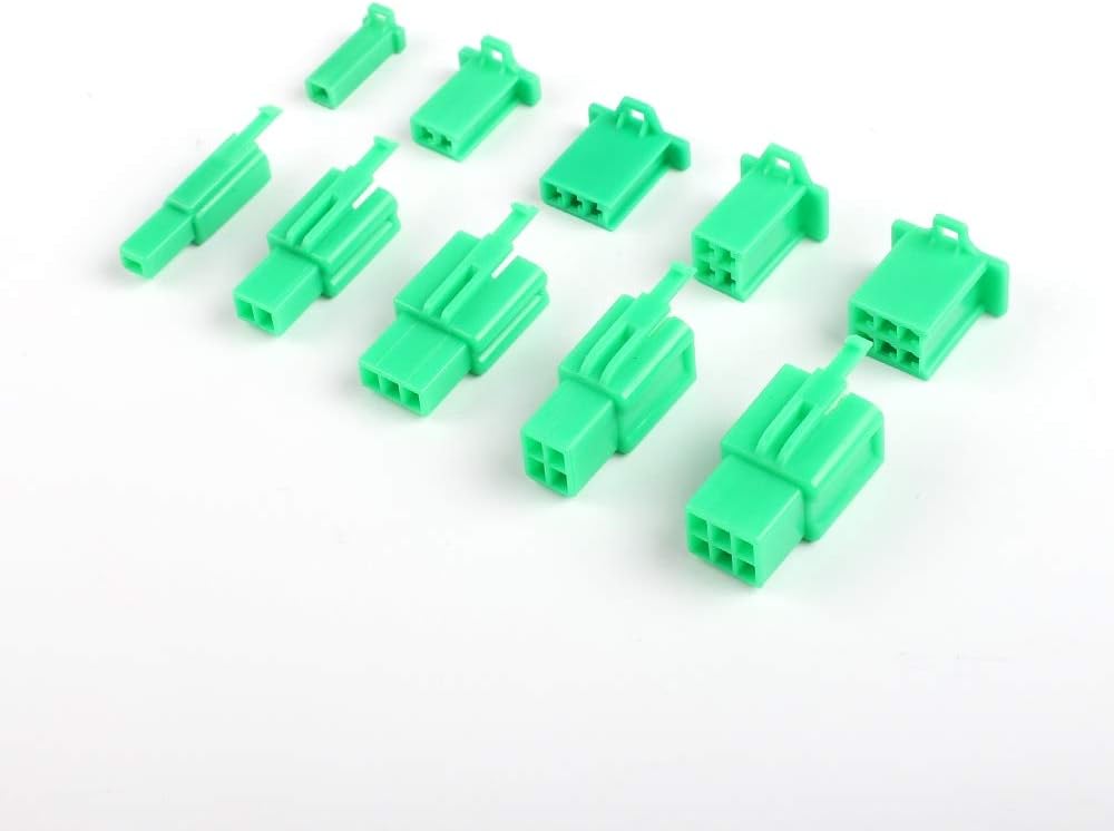 5 Pcs Green 2.8Mm 2/3/4/6/9Pin Automotive Connector 2.8 Electrical Wire