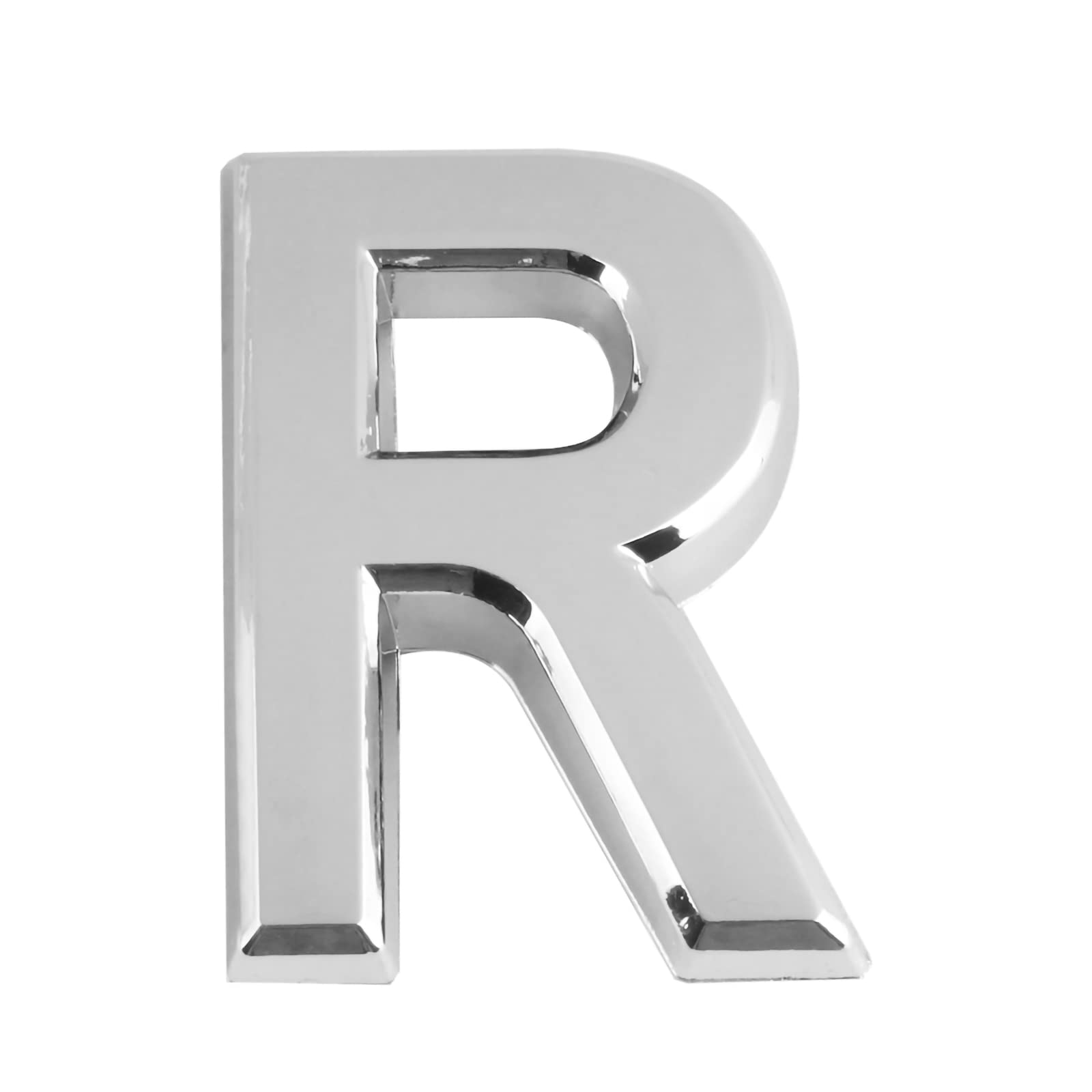 Larcele 1.96inch/5cm Self-Stick Modern House Number ABS Address Numbers Silver Mailbox Number 3 Pieces MPH-04(Letter R)