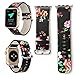 Urberry 38mm Woven Nylon Fabric Replacement Band for Apple Watch Series 2, Series 1, Sport, Edition (Flower-1)