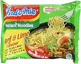 Indomie Instant Noodles Soup Beef & Lime Flavor for 1 Case (30 Bags)