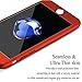 iPhone 7 Plus Case,iPhone 8 Plus Case SEEKFULL 360 Full Body Protection Ultra-Thin Hard Slim Case with [Tempered Glass Screen Protector] case for Apple iPhone 7 Plus,iPhone 8 Plus (Red)