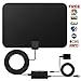 HDTV Antenna,Indoor Amplified TV Antenna 50 to 70 Mile Range with Creative Adjustable Amplifier Booster and and 16.5 Feet Coaxial Cable (Black)