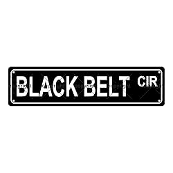 BLACK BELT CIR Sports Metal Tin Street Sign Bar