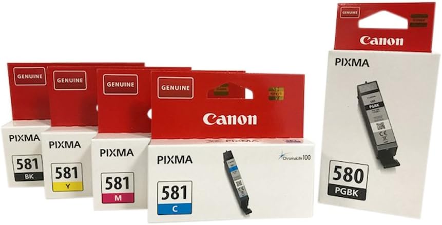 Lot 12 Cartouches D'encre Compatibles Canon PIXMA - 6 Sets - Noire/Cyan/Magenta/Jaune
