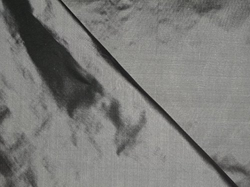 Mary Ann" Plain Silk 44" Silver Grey x Black 50 grams silks