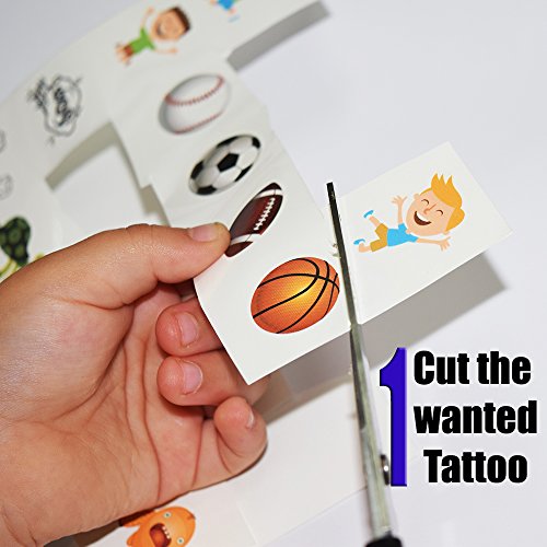 Temporary Tattoos for Kids – 175 Count on 5 Sheets – 35 Assorted Artworks per Sheet – Kids Friendly Tattoos for Party Favors Birthday Supplies Stocking Stuffers Goodie Bags for Boys and Girls
