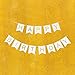 Happy Birthday Sign, Banner, 41-60 Across, 13 Flags, 8â€ x 6.5â€ Letters, White Cardstock, Gold Type, Party Garland, Backdrop, Bday Bunting Wall Decor For Kids, Office Decorations, Girls, Boys