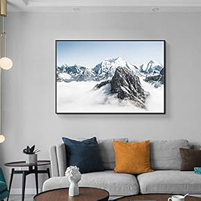 Floating Framed Canvas Wall Art for Living Room, Bedroom Winter Snow Vintage Canvas Prints for Home Decoration Ready to Hang - 16x24 inches