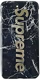 Fashion Brand x Black Gold Marble - iPhone 7 Plus - Protective TPU Skin / Case / Bumper/ Holder (Black)