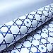 Hanukkah Gift Wrap in Assorted Designs - 3 Rolls Total 150 sq.ft. (Deep Blue)
