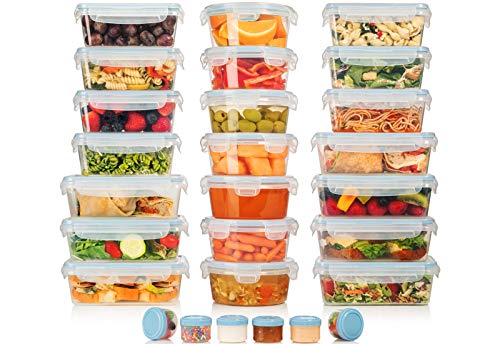 HUGE-SET-42-Pack-Food-Storage-Containers-with-Airtight-Lids-Easy-Snap-Lock-Leak-Proof-LunchBento-Box-BPA-Free-Freezer-Microwave-Safe-Plastic-Storage-Container-Set-by-Shazo