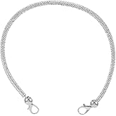 VILLCASE Silver Rhinestone Purse Chain Strap 15.7 Inch Decorative Handbag Chain with Lobster Clasp for Crossbody Shoulder Bag DIY Replacement