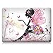 iCasso MacBook Air 13 Inch Case Rubber Coated Glossy Hard Shell Plastic Protective Cover for MacBook Air 13 Inch Model A1369/A1466 (Butterfly Girl)