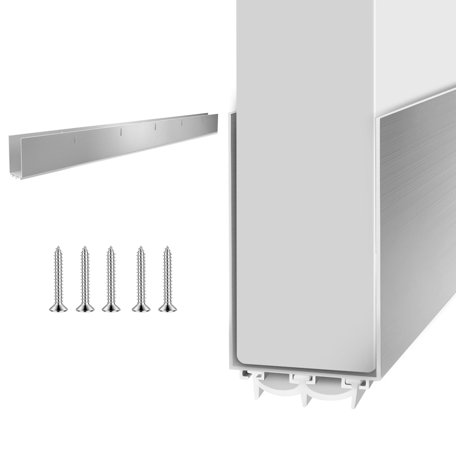 Photo 1 of Aluminum Door Draft Stoppers - 39' Weather Stripping Seal for Exterior & Interior Doors