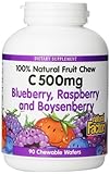 Natural Factors Vitamin C Blueberry, Raspberry, Boysenberry Chewables 500mg Wafers, 90-Count by Natural Factors