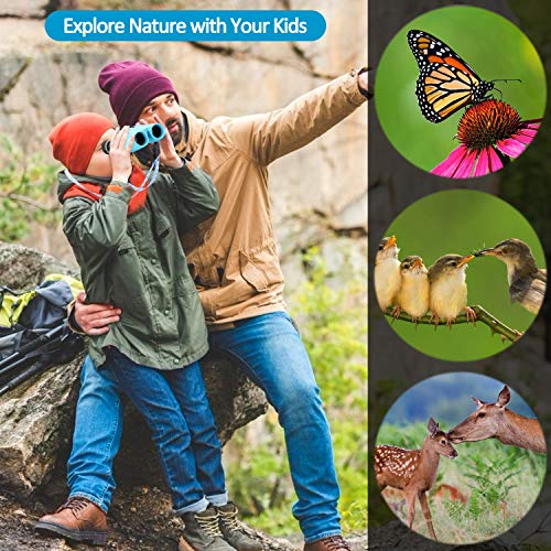 Binoculars for Kids Shockproof Waterproof High Resolution 10x22 Mini  Compact Lightweight Binoculars for Bird W