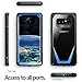 Galaxy Note 8 Case, Poetic Guardian [Scratch Resistant Back] [360 Degree Protection] Full-Body Rugged Clear Hybrid Bumper Case with Built-in-Screen Protector for Samsung Galaxy Note 8 Black/Blue