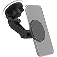 ROKFORM - Adjustable Magnetic Windshield Phone Holder, Compatible with MagSafe Phone Cases and Cases, Strong Suction Cup, 210° Tilt, 360° Rotation