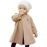 XFGLCK Toddler Baby Girls Coats Cloak Button Jacket Outerwear Fall Winter Clothes