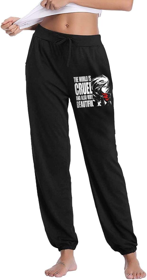 Anime Attack On Titan Mikasa Ackerman The World Cruel & Beautiful Women's Sweatpants Bottom, Long Pocket Pant