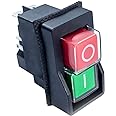 POWERTEC 120V Magnetic On/Off Switch, 1/2HP Push Button Switch Easy Contact for Fast Power Off. Fits Table Saw, Router Table, Drill Press, Bench Saw, Band Saw & Other Power Tools (71355)
