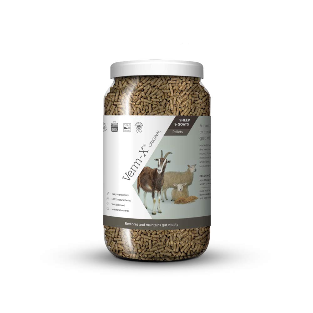Verm-X Original All Natural Pellets for Sheep and Goats. Approved for Use on Organic Farms. Supports Intestinal Hygiene. Vet Approved. Maintains Gut Vitality. Wormwood Free Recipe. — image 1