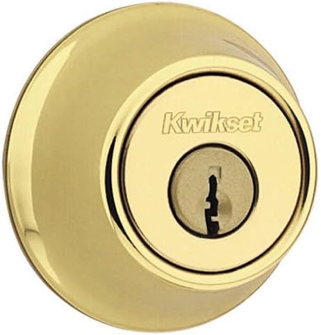 Kwikset 660 Mobile Single Cylinder Deadbolt in Polished Brass (Mobile Home Doors only)
