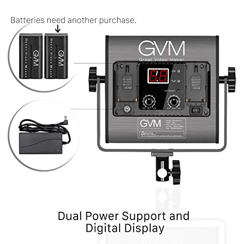 GVM 480 LED Videolicht mit Stativ, Dimmbare 2300K-6800K Zweifarbig LED Videobeleuchtung mit APP Steuerung, SLED Fotografie Dauerlicht für Studiolicht für Studio YouTube Video Studioset, Videolampe – Bild 7