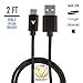 Type C Charger by vCharged [2 FT] - Fast Charging USB Type Cable for Samsung Galaxy S21 Ultra/A10/A20/A51/S10/S9/S8, Black