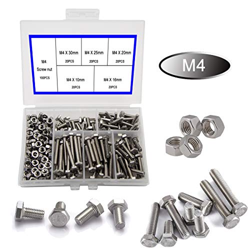 M4 304 Outer Corner Hexagonal Stainless Steel Hex Bolt Set Machinery Industry, Mechanical Hex Bolts and Nuts