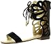 Anna Fantacy-3 Lady Mid Calf Boot Cut Out Lace Up Gladiator Cage Flat Zip Sandal