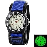 Misskt Outdoors Watch with Blue Velcro Strap Children Kids Watches Outdoor Sports Boy Girl Waterproof Watches