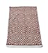 Chardin home - 100% Cotton Diamond Rug Fully Reversible - Mat Size 21''x34'', Machine Washable, Brick Red & Ivory