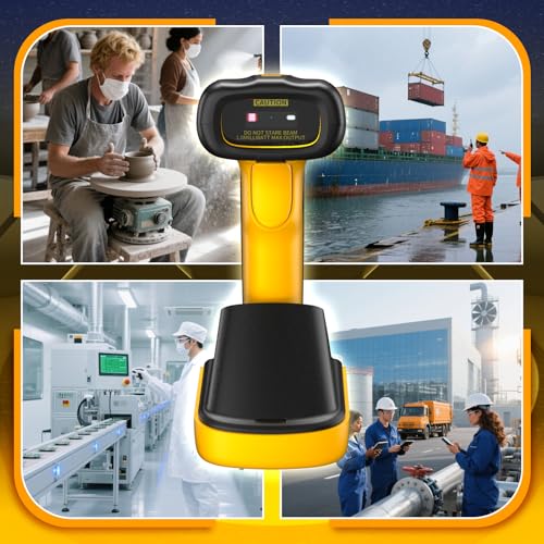 NetumScan Industrial Quality Wireless Bluetooth 1D/2D Barcode Scanner 2600mAh Battery with Charging Station Compatible with POS, PC, iPhone, Android Retail