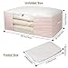 Lifewit 100L Large Capacity Underbed Storage Bag with Clear Window for Comforters, Blanket, Duvet, Clothing Pink