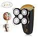 Dee Banna Wet Dry Electric Rotary Shaver,Cordless Waterproof Razor Bald Head Shaver with 5 floating head fast USB Recharge Security Lock Mode for Men Travel Or Home Use (black)