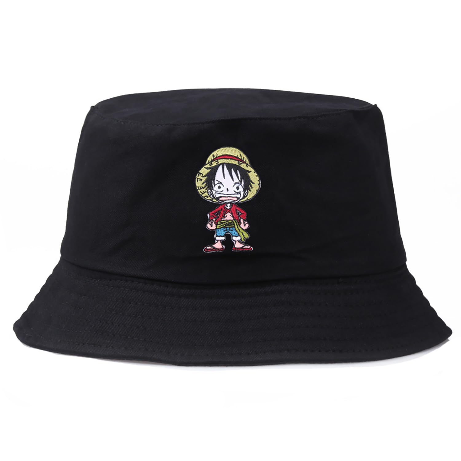 Anime Cosplay Luffy Embroidery Bucket Hat One Piece Bucket Hat