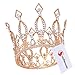 Stuffwholesale 4inch Height Floral Full Crown Rhinestone Crystal Tiara Bridal Wedding Hair Accessory (Rose Gold)