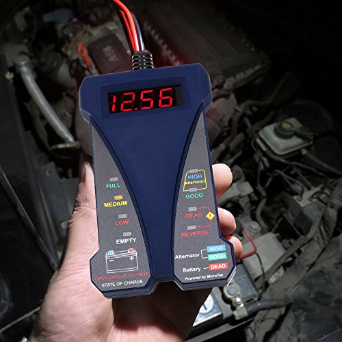 MOTOPOWER MP0514B 12V Digital Battery Tester Voltmeter and Charging