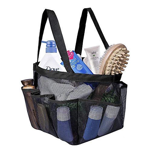 Beaverve Portable Mesh Shower Caddy, Large College Dorm Bathroom Shower Caddy Tote Quick Dry Shower Tote Bag Oxford Hanging Bath and Toiletry Organizer with 2 Handles for Shampoo, Conditioner, Soap - Thumbnail 7